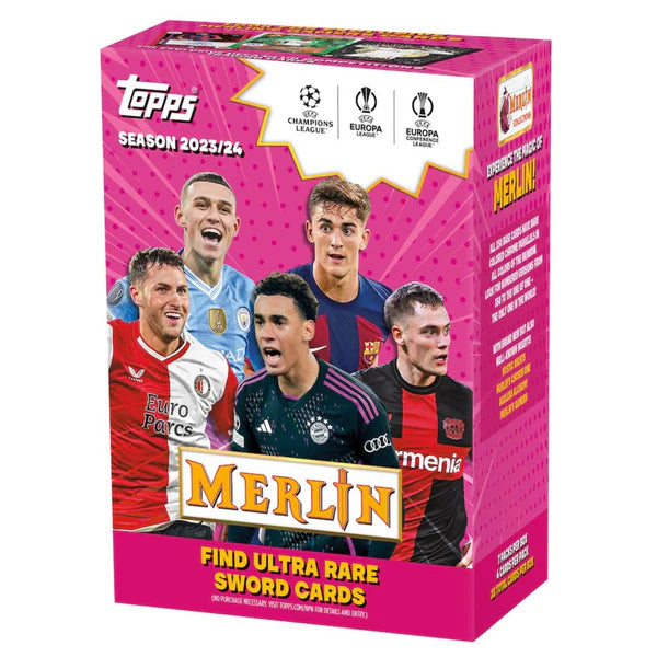 2023-24 Topps UEFA Club Competitions Merlin Chrome Soccer Blaster Box