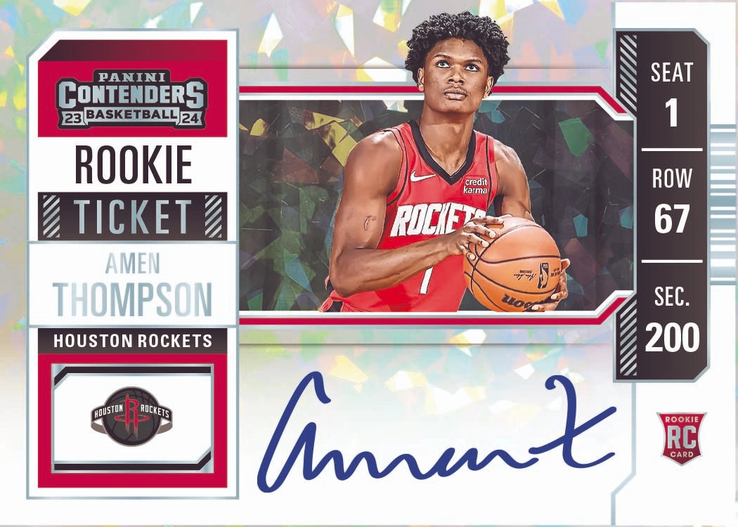 2023-24 Panini Contenders Basketball Hobby Box-ROOKIE VARIATION CRACKED ICE TICKET