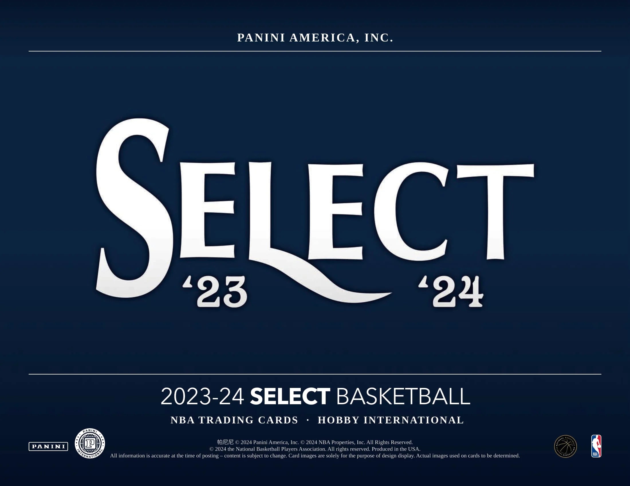 2023-24 Basketball Panini Select International Hobby box